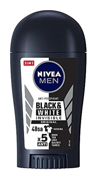 Nivea Black&White Invisible Original Antiperspirant Roll-On Erkek Deodorant 40 ml