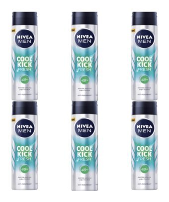 Nivea Cool Kick Fresh Sprey Erkek Deodorant 6x150 ml