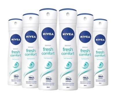 Nivea Fresh Comfort Sprey Kadın Deodorant 6x150 ml