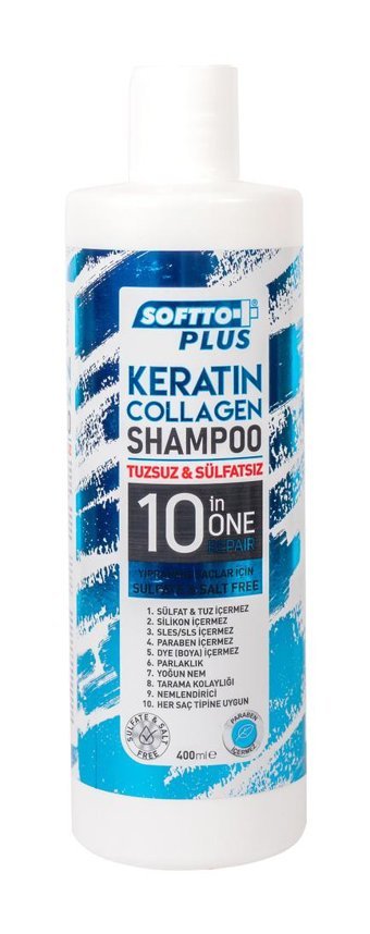 Softto Plus 10 in 1 Repair Nemlendirici Yıpranmış Saçlar İçin Şampuan 400 ml