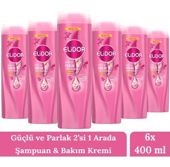 Elidor Superblend 2'si 1 Arada Güçlü Parlak Şampuan 6x400 ml