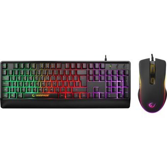 Rampage Km-99 Işıklı Ergonomik Siyah Kablolu Klavye Mouse Seti