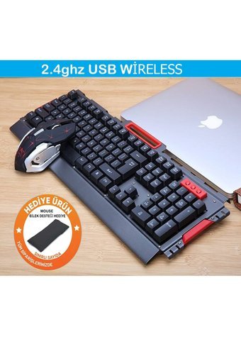 Yusoft Beyaz Kablosuz Klavye Mouse Seti