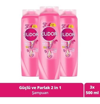 Elidor Superblend 2'si 1 Arada Güçlü Parlak Şampuan 3x500 ml