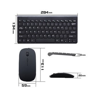 Triline Ergonomik Beyaz Kablosuz Klavye Mouse Seti