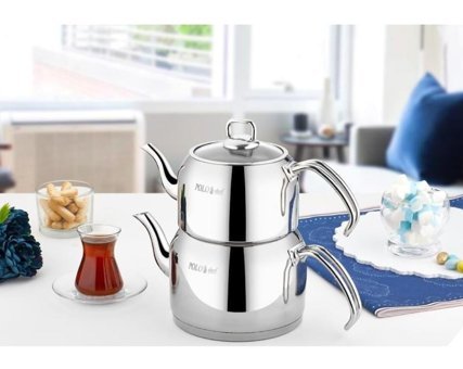 Polo Chef Hüsnü Ala Çelik Mini Çaydanlık