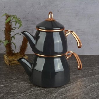 Tohana THN93504 Emaye Çaydanlık Gri