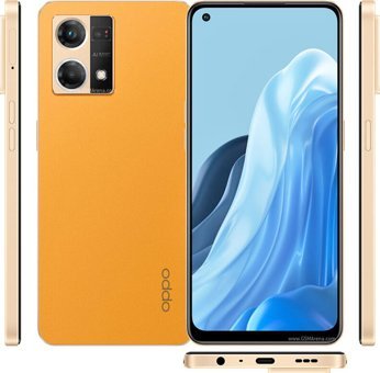 Oppo Reno7 (CPH2363) 128 GB Hafıza 8 GB Ram 6.43 inç 64 MP Çift Hatlı AMOLED Ekran Android Akıllı Cep Telefonu Turuncu