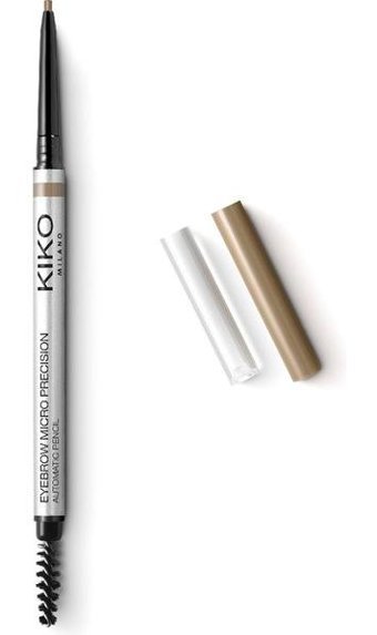 Kiko Milano No:01 Suya Dayanıklı Asansörlü Çift Taraflı İnce Uçlu Kaş Kalemi Açık Kahve