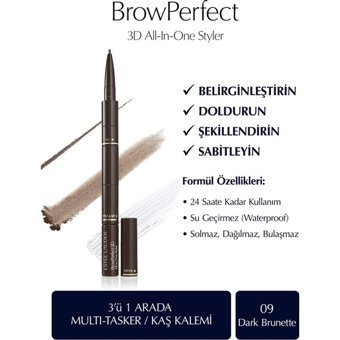 Estée Lauder No:09 Suya Dayanıklı Asansörlü Çift Taraflı İnce Uçlu Kaş Kalemi Kahverengi