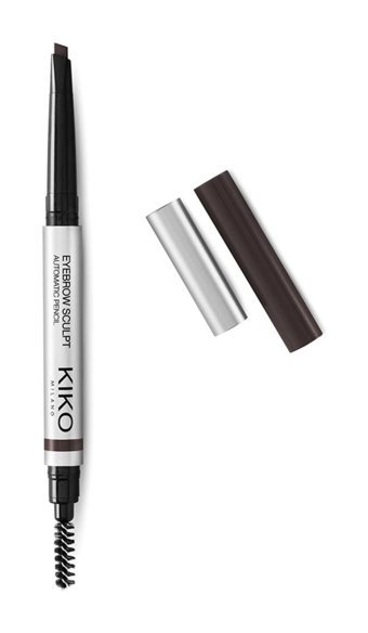 Kiko Milano No:06 Asansörlü Çift Taraflı İnce Uçlu Kaş Kalemi Koyu Kahve