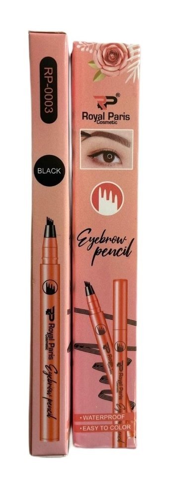 Royal Paris RP-0003 Black Suya Dayanıklı Asansörsüz Mikro Kaş Kalemi Siyah