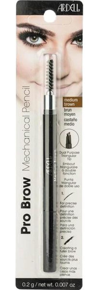 Ardell Pro Brow Medium Brown Asansörlü Çift Taraflı Kaş Kalemi Kahverengi