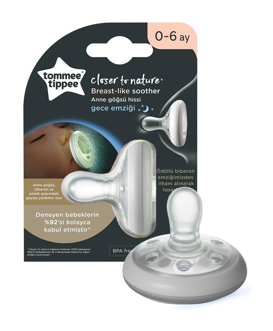 Tommee Tippee Breastlike Gece 0-6 Ay Gri Emzik