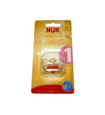Nuk Happy Days No:1 0-6 Ay Kırmızı-Şeffaf Emzik