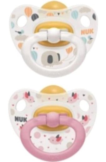 Nuk Happy Kids 6-18 Ay 2'Li Beyaz - Eflatun Emzik