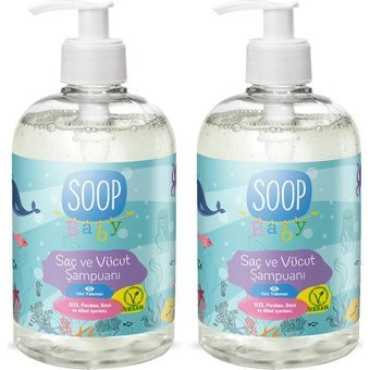 Soop Baby Saç ve Vücut Bebek Şampuanı 2x500 ml