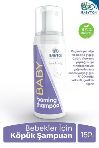 Babyton Yenidoğan Köpük Aloe Veralı-Papatyalı Bebek Şampuanı 150 ml