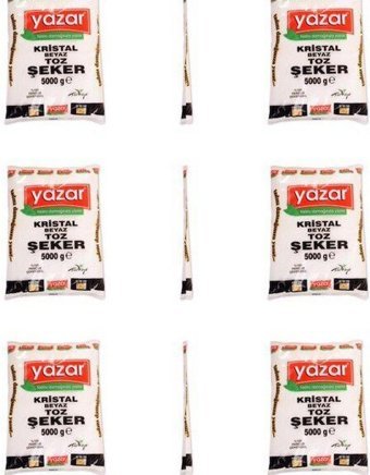 Yazar Kristal Toz Şeker 6x5 kg