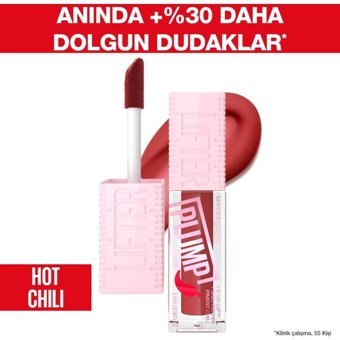 Maybelline New York 006 Hot Chili Dolgunlaştırıcı Dudak Parlatıcısı Bordo