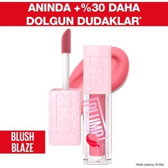 Maybelline New York 001 Blush Blaze Dolgunlaştırıcı Dudak Parlatıcısı Pembe