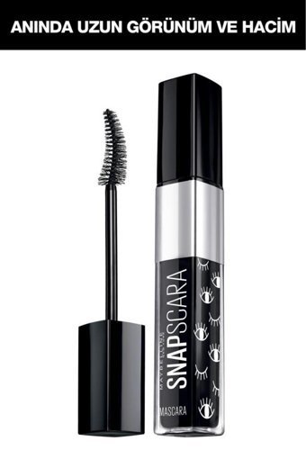 Maybelline New York Snapscara Hacim Veren Pitch Black Maskara