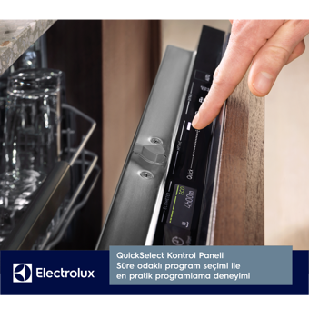 Electrolux EEC87315L 8 Programlı D Enerji Sınıfı 14 Kişilik Cam Kapaklı Akıllı Wifili Çekmeceli Beyaz Ankastre Bulaşık Makinesi