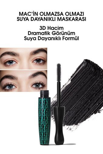 M.A.C In Extreme Dimension 3D Hacim Veren Dimensional Black Maskara