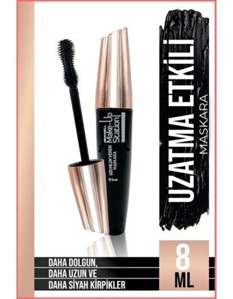 New Well Make Up Station Uzunluk Veren Siyah Maskara