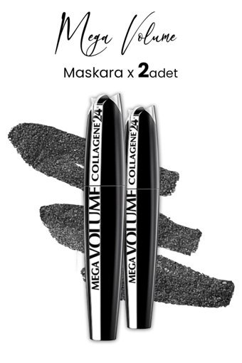 L'oréal Paris Mega Volume 24H Hacim Veren Siyah Maskara 2 Adet