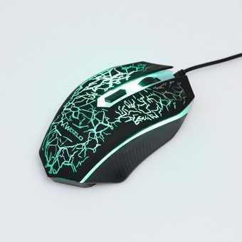 Wozlo WZ-KT792 Işıklı Ergonomik Siyah Kablolu Klavye Mouse Seti