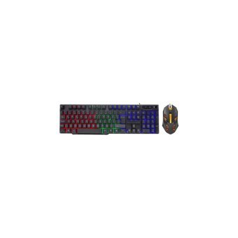 Everest KM-G77 Işıklı Siyah Kablolu Klavye Mouse Seti