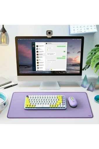 Logitech Emoji Pop Keys Dayream Sessiz Çok Renkli Kablosuz Klavye Mouse Seti
