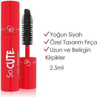 Golden Rose So Cute Hacim Veren Siyah Maskara