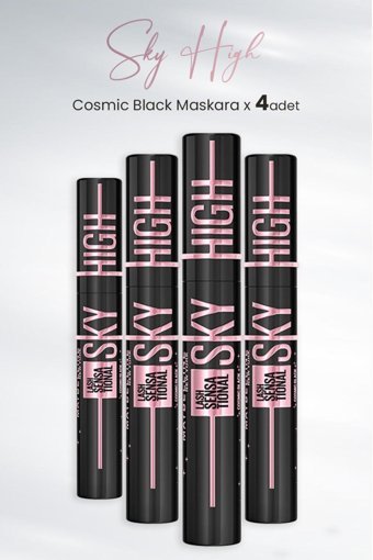 Maybelline New York Sky High Hacim Veren Cosmic Black Maskara 4 Adet