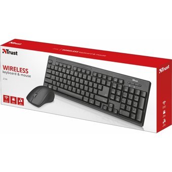 Trust Ziva 22118 Siyah Kablosuz Klavye Mouse Seti
