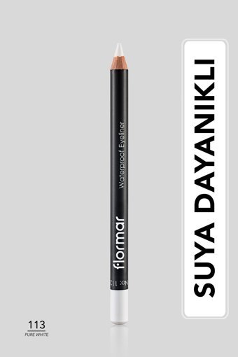 Flormar No:113 Suya Dayanıklı Mat Beyaz Kalıcı Kalın Uçlu Kalem Eyeliner