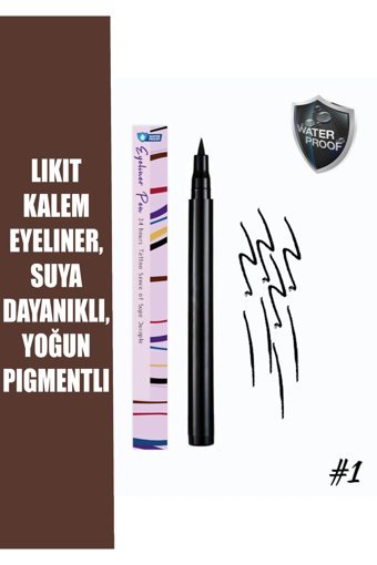 Pax Suya Dayanıklı Mat Siyah Kalıcı İnce Uçlu Likit Eyeliner