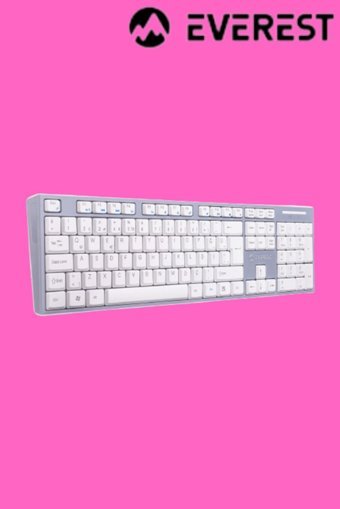 Everest KM-6063 Ergonomik Gri Kablosuz Klavye Mouse Seti