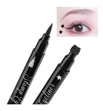 Maylin Yıldızlı Çift Taraflı Suya Dayanıklı Mat Siyah Kalıcı Kalın Uçlu Likit Eyeliner