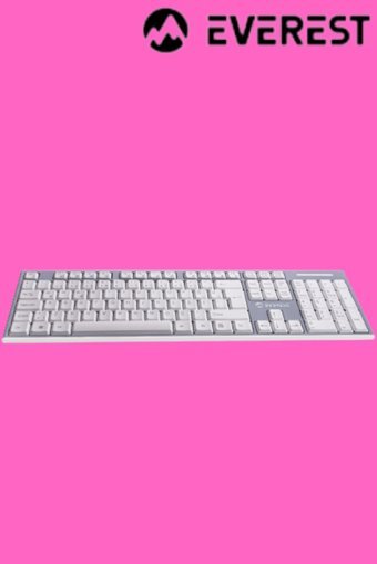 Everest KM-6063 Ergonomik Gri Kablosuz Klavye Mouse Seti