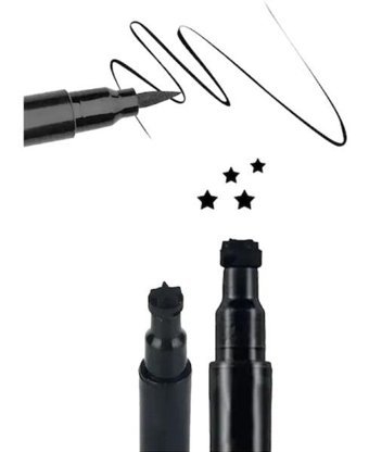 Niyena Beauty Çift Taraflı Mat Siyah İnce-Desenli Uç Kalem Eyeliner 4 Adet