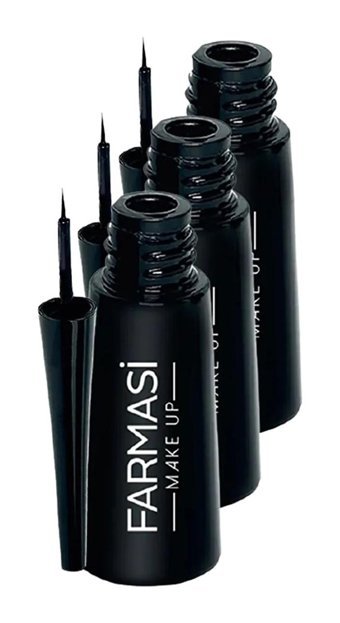 Farmasi Deep Look Mat Siyah Kalın Uçlu Likit Eyeliner 3 Adet