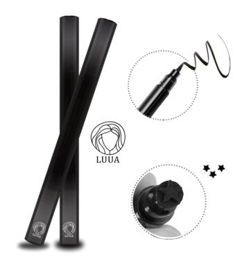 Luua Yıldız Desenli Çift Taraflı Mat Siyah Kalıcı İnce Uçlu Kalem Eyeliner