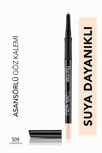 Flormar Style Matic S04 Suya Dayanıklı Mat Cream Dream Kalıcı Kalın Uçlu Kalem Eyeliner