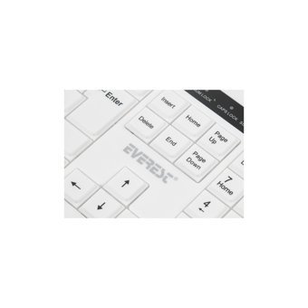 Everest KM-6121 Ergonomik Beyaz Kablosuz Klavye Mouse Seti