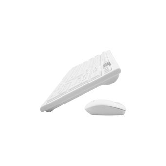 Everest KM-6121 Ergonomik Beyaz Kablosuz Klavye Mouse Seti