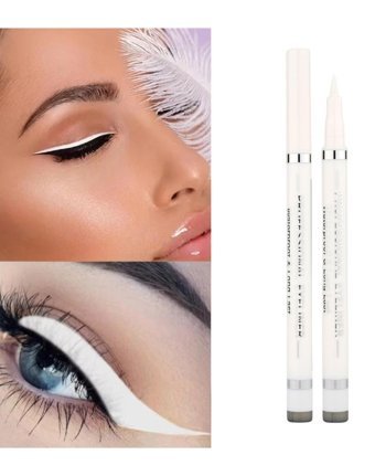 Lesvip'S Suya Dayanıklı Mat Beyaz Kalıcı İnce Uçlu Likit Eyeliner