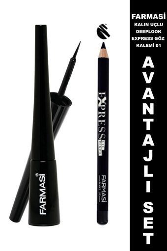 Farmasi No:01 Mat Siyah Kalın Uçlu Kalem Eyeliner