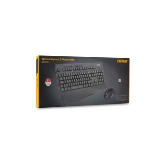 Everest KM-6017 Siyah Kablosuz Klavye Mouse Seti